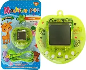 Электронный питомец LEAN Sport Tamagotchi (зелёный) с короткой цепочкой-брелоком