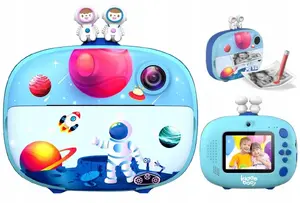 Instant Photo Camera ATMOSPHERA P83 — 20MP, 1080p, Selfie Lens, Built-in Photo Printer, Blue
