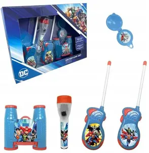 Набор 4 в 1 joy toy — рации, фонарик, бинокль, компас для детей, дизайн Batman/Superman