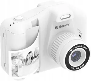 Digital Kids Camera DENVER KPC-1370W with 2.8-inch Screen and Built-in Photo Printer, White