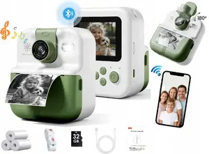 Instant Digital Kids Camera Xrec P02 — MP3 player, games, 180s video, photo printer, green