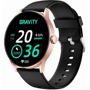 Смарт‑часы Gravity GT2-2 PRO — наручные смарт‑часы, чёрный с розовыми акцентами