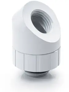 45° Rotary Fitting BitsPower Artemis – Arctic White (BPM-AT45R-WH)