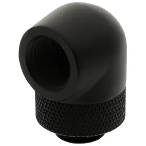 XSPC Adapteris 90° G1/4" vīrietis uz G1/4" sieviete, pagriežams, melns