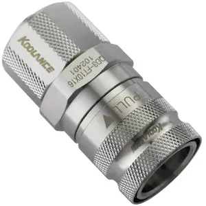 Koolance QD3 taisns sieviešu ātrsavienojums 16/10 mm bez noplūdes, sudrabots