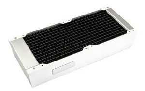 Radiator filter Watercool 24117 — brass/copper/stainless steel, white, 278×120×48 mm