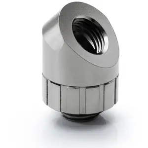 Angled 45° Rotary Fitting BitsPower Artemis — platinum gray