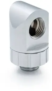 90° Rotary Fitting BitsPower Artemis BPM-AT90R-SL, silver sandblasted finish