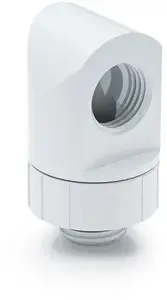 90° Rotary Fitting BitsPower Artemis — arctic white (BPM-AT90R-WH)