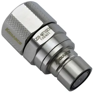 Ātrsavienojums Koolance QD3 taisns vīriešu 16/10 mm caurulēm, no-spill, sudraba