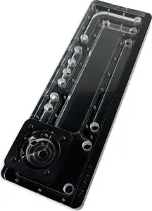 Distroplate Stealkey Customs SK-UNI 360D D-RGB Black Edition — 360mm universal distribution plate for custom water cooling