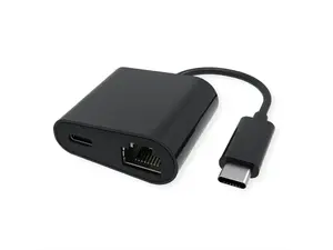 Tīkla adapters Triton VALUE 12.99.1118 — USB Type-C uz Gigabit Ethernet, vadu, melns