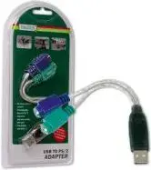 Adapteris DIGITUS USB uz PS/2 ADA70118, balts — USB uz PS/2 pārveidotājs