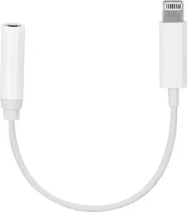 Adapter USB Partner Tele.com Lightning to 3.5mm Jack, White