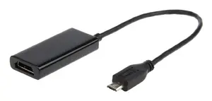 USB-графический адаптер GEMBIRD A-MHL-003 — Micro-USB B (штекер), прямой, чёрный, 25×47×14 мм