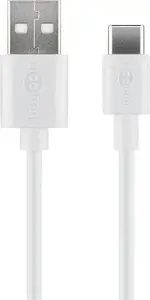 Кабель USB GOOBAY 38677 — USB 2.0, USB-A на USB-C, 0,1 м, белый