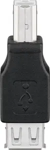 Адаптер кабель USB 2.0, PREMIUMCORD — USB Type B (male) на USB Type A (female), чёрный