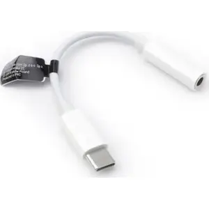 Audio adapteris Babaco USB-C uz 3,5 mm ligzdu (HF/audio) — balts
