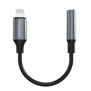 Wozinsky USB Adapter WALJ-01 — Lightning to 3.5mm mini‑jack adapter, black