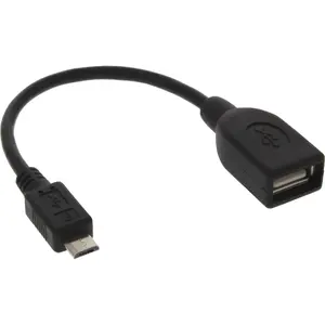 Adapter cable Intos Micro USB OTG Micro-B male to USB-A female, 0.15 m, black