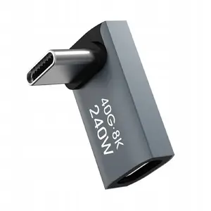 Angular adapter Wozinsky WPKF-01 USB-C to USB-C 40 Gb/s 240 W 8K OTG — gray