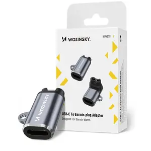 Adapter Wozinsky USB-C to Garmin smartwatch connector, gray