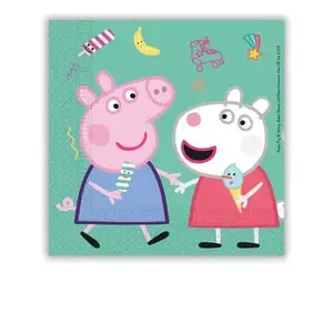 Papīra salvetes Procos Peppa divslāņu 33x33 cm, daudzkrāsainas, 20 gab.
