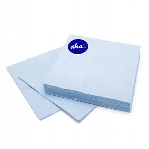 Paper napkins aha: 3-ply 1/4 fold 33×33 cm 20 pcs pastel blue
