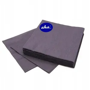 Paper napkins aha: 3-ply 1/4 fold 33×33 cm 20 pcs, black