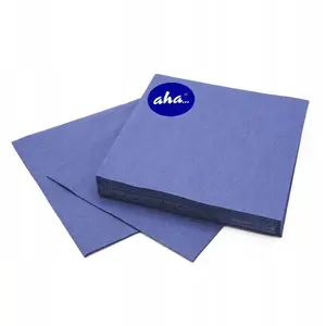 Paper napkins aha: 3-ply, quarter-fold, 33×33 cm, 20 pcs, navy blue