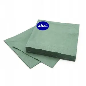 Napkins aha: 3-ply paper napkins, 1/4 fold, 33×33 cm, 20 pcs, green