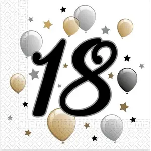 Paper napkins Procos 33 cm 20 pcs — for 18th birthday