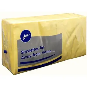 Napkins aha: AFH AHA 2-ply quarter-fold 33x33 cm 250 pcs pastel yellow