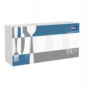 Paper napkins aha: AFH AHA 2-ply 1/8 fold 40x40 cm 250 pcs white