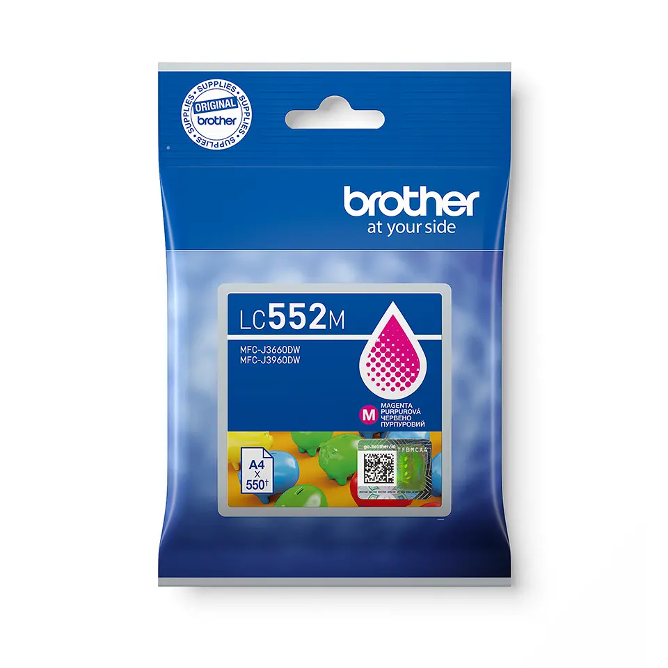 Oriģinālais Brother LC552M magenta tintes kasetne
