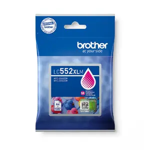 Картридж Brother LC552XLM оригинальный Magenta, пигментные чернила, ресурс 1500 стр., 1 шт.
