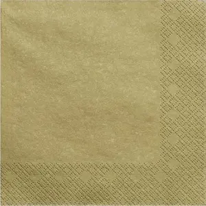 Paper napkins PartyDeco PARX1348, gold metallic, 33×33 cm, 20 pcs