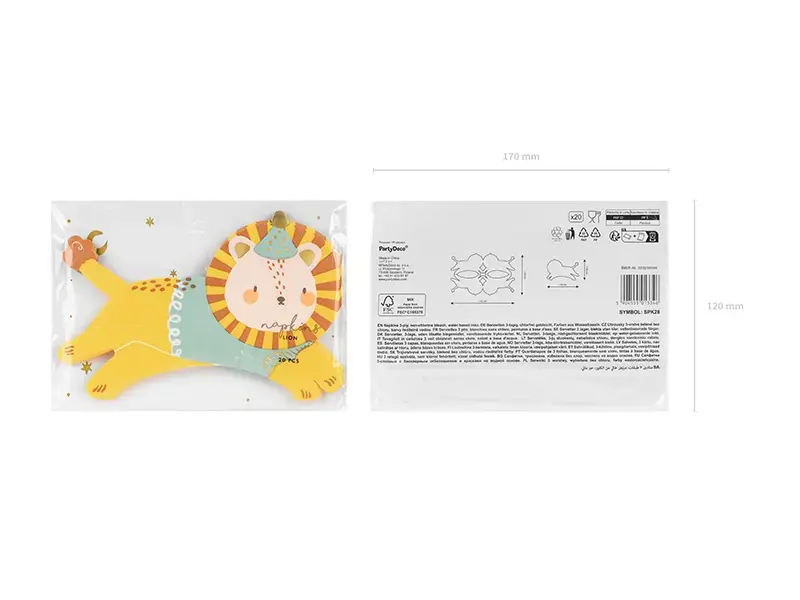 Paper napkins PartyDeco SPK28 320×200 mm, 20 pcs Photo 4