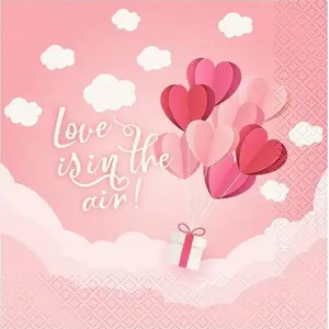 Paper Napkins GoDan Love pink 33×33 cm 20 pcs