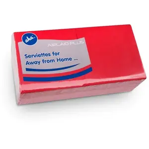 Paper napkins aha: AHA, 2-ply, quarter-fold 33×33 cm, 250 pcs, red