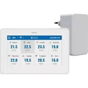 Wired control panel TECH M-9T for l-9R strip, surface-mount with color display, white
