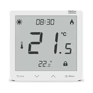 Room thermostat TECH-STEROWNIKI ST-297ZV3 two-position flush-mounted mains-powered white