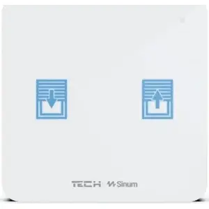 Wireless Roller Shutter Switch TECH-STEROWNIKI WZ-02 white — single-channel wall-mounted control