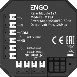 Relay module Engo ERM12A 12 A, 1-channel 12V control