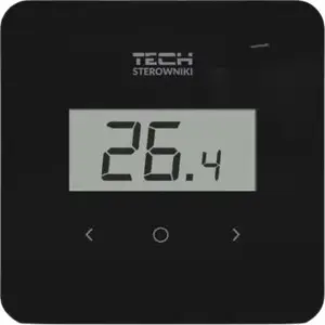 Wired room regulator TECH R-12B for L-X and L-12 rails, dedicated, black