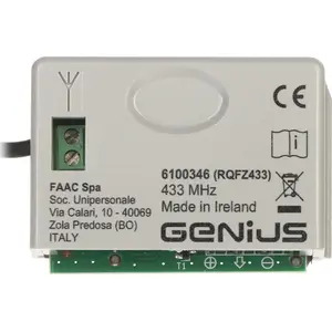 Radio modulis FAAC GENIUS-XF433 vārtu automatizācijai — 433 MHz uztvērējs