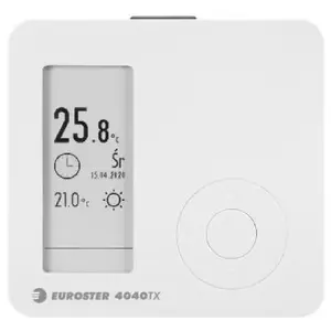 Thermostat Euroster 4040TXRX wireless room temperature regulator with receiver socket