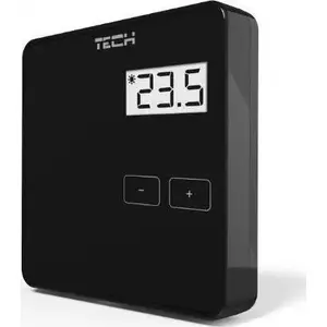 Wired ROOM thermostat two-stage for strip L-10 R-10b, TECH STR10BBK, black