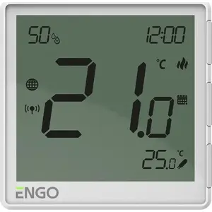 Накладной аккумуляторный интернет‑регулятор температуры ZigBee Engo EONEBATW, белый