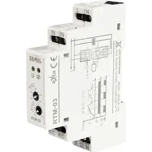 Temperature regulator Ospel RTM-03 single-module, adjustable -10 to 90°C, hysteresis 0.25–2°C